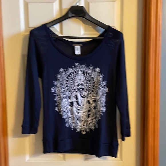 Cute Ganesh navy sweater size L - Picture 1 of 3